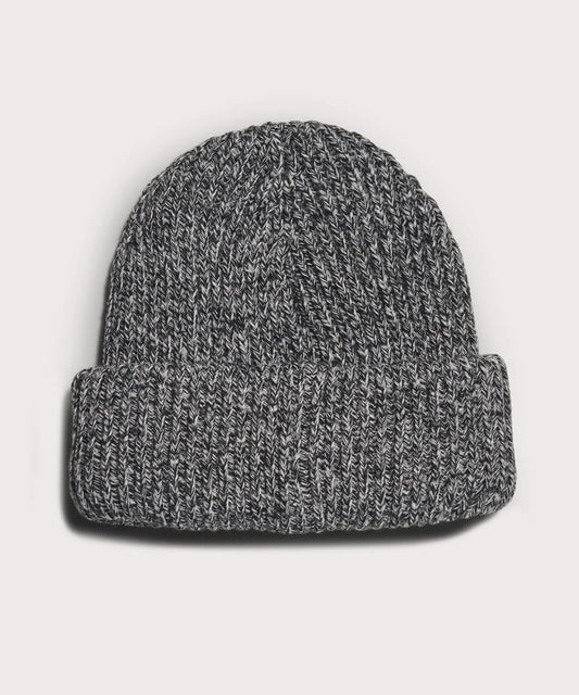 Chunky Knit Beanie in Onyx Marble